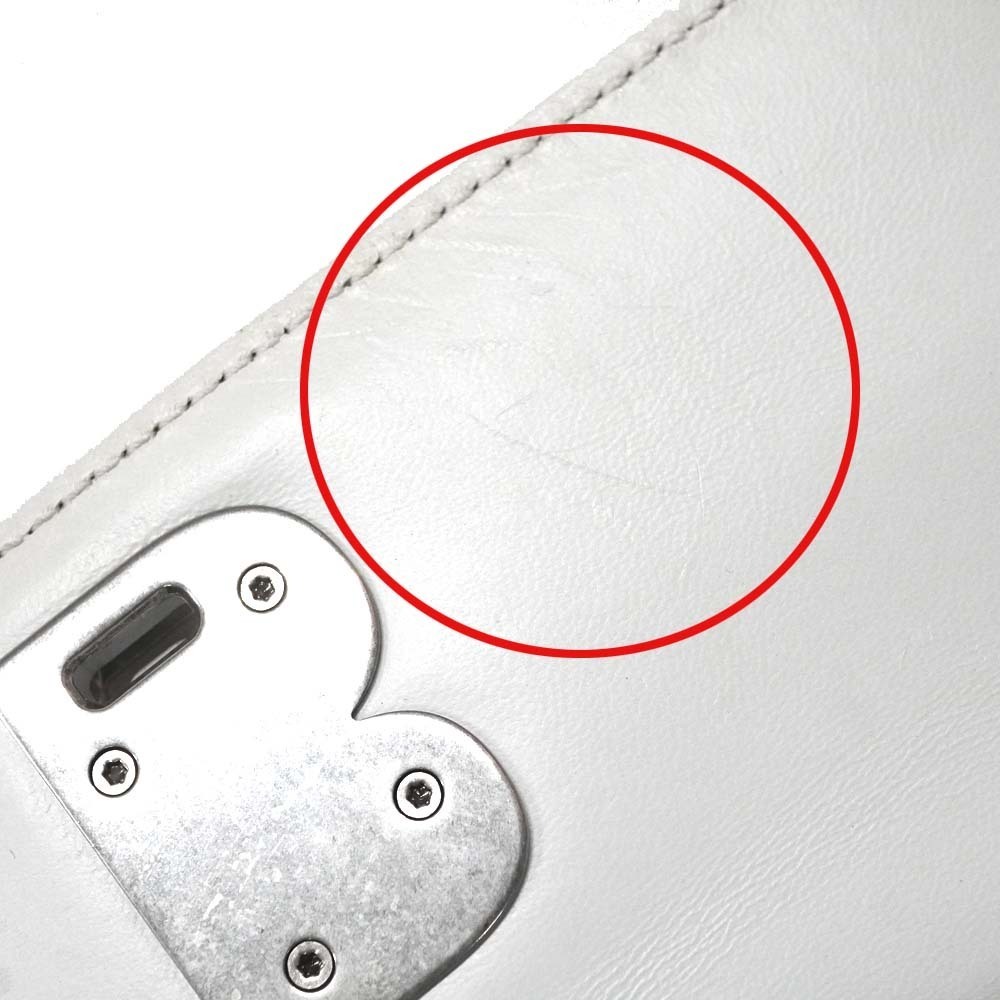 Balenciaga B Logo Plaque Crossbody Bag croc embossed White - Picture 9 of 11
